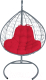 Кресло подвесное M-Group XL / 11120306 (серый ротанг/красная подушка) - 