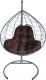 Кресло подвесное M-Group XL / 11120305 (серый ротанг/коричневая подушка) - 