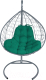 Кресло подвесное M-Group XL / 11120304 (серый ротанг/зеленая подушка) - 