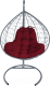 Кресло подвесное M-Group XL / 11120302 (серый ротанг/бордовая подушка) - 