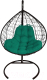 Кресло подвесное M-Group XL / 11120404 (черный ротанг/зеленая подушка) - 