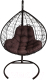 Кресло подвесное M-Group XL / 11120405 (черный ротанг/коричневая подушка) - 