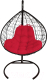 Кресло подвесное M-Group XL / 11120406 (черный ротанг/красная подушка) - 