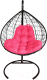 Кресло подвесное M-Group XL / 11120408 (черный ротанг/розовая подушка) - 