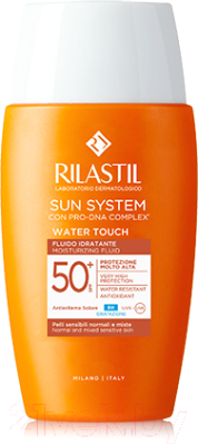 Крем солнцезащитный Rilastil Sun System Water Touch SPF 50+ Увлажняющий тонирующий (50мл)