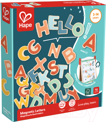 Развивающий игровой набор Hape Магнитные буквы Английский алфавит / E2003_HP