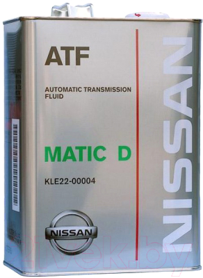 Трансмиссионное масло Nissan Matic Fluid D / KLE2200004 (4л)