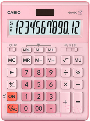 Калькулятор Casio GR-12C-PK-W-EP