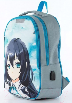 Школьный рюкзак Ecotope Kids Аниме / 057-22003/1-32-CLR (голубой)