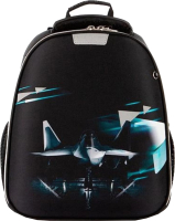 Школьный рюкзак Ecotope Kids Самолет / 057-540-157-CLR (черный) - 