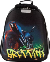 Школьный рюкзак Ecotope Kids Мотоцикл / 057-540-158-CLR (черный) - 