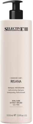 Шампунь для волос Selective Professional Risana Shampoo Без Sles Восстанавливающий (1л)