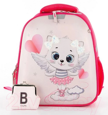 Школьный рюкзак Ecotope Kids Киска / 057-540Y-17-CLR (розовый)