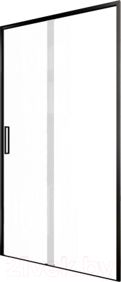 Душевая дверь Aquanet Pleasure Evo 100 / AE65-N100-BT (черный анодированный/прозрачное стекло)