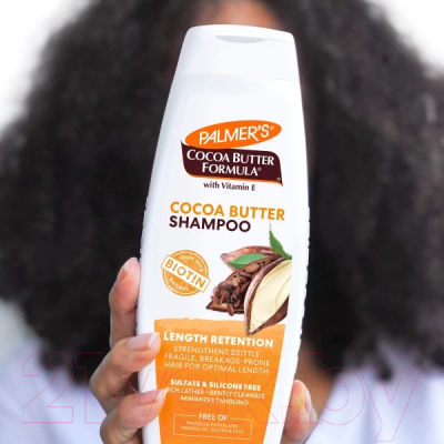 Шампунь для волос Palmers С маслом Какао и Биотином Для ухода за длинными волосами (400мл)