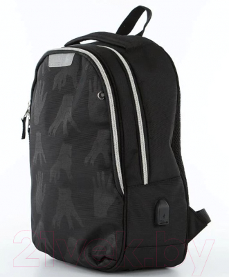 Школьный рюкзак Ecotope Kids Венсдей / 057-22003/1-19-BLK (черный)