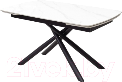 Обеденный стол M-City Rivoli 140 Matt / 614M04287 (White Marble Solid Ceramic/Black)