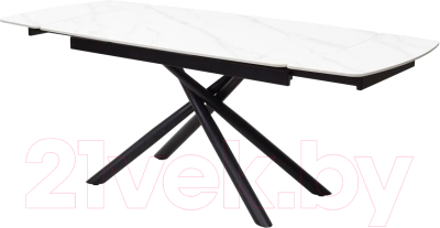 Обеденный стол M-City Rivoli 140 Matt / 614M04287 (White Marble Solid Ceramic/Black)