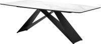 Обеденный стол M-City Марсель 220 / 480M05314 (белый мрамор/черный) - 