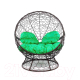 Миниатюра изображения товара Кресло садовое M-Group Апельсин / 11520204 (коричневый ротанг/зеленая подушка)