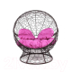 Миниатюра изображения товара Кресло садовое M-Group Апельсин / 11520208 (коричневый ротанг/розовая подушка)