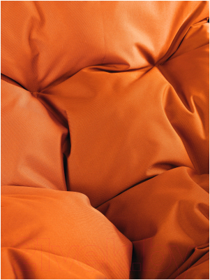 Кресло подвесное M-Group Для двоих Люкс / 11510207 (коричневый ротанг/оранжевая подушка)
