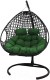 Кресло подвесное M-Group Для двоих Люкс / 11510304 (серый ротанг/зеленая подушка) - 
