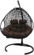 Кресло подвесное M-Group Для двоих Люкс / 11510405 (черный ротанг/коричневая подушка) - 