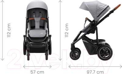 Детская универсальная коляска Britax Romer Smile 4 2 в 1 / SM20991 (Midnight Grey)