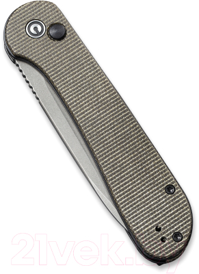 Нож складной Civivi Button Lock Elementum 14C28N Steel Handle G10 / C2103C (серый)