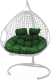 Кресло подвесное M-Group Для двоих Люкс / 11510104 (белый ротанг/зеленая подушка) - 