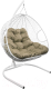 Кресло подвесное M-Group Для двоих / 11450101 (белый ротанг/бежевая подушка) - 