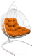 Кресло подвесное M-Group Для двоих / 11450107 (белый ротанг/оранжевая подушка) - 