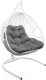 Кресло подвесное M-Group Для двоих / 11450109 (белый ротанг/серая подушка) - 