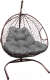 Кресло подвесное M-Group Для двоих / 11450209 (коричневый ротанг/серая подушка) - 