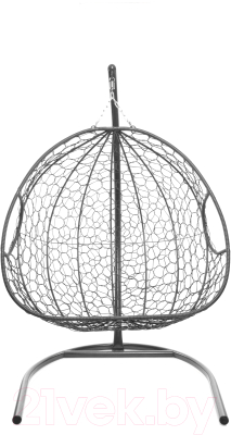 Кресло подвесное M-Group Для двоих / 11450305 (серый ротанг/коричневая подушка)