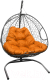 Кресло подвесное M-Group Для двоих / 11450307 (серый ротанг/оранжевая подушка) - 