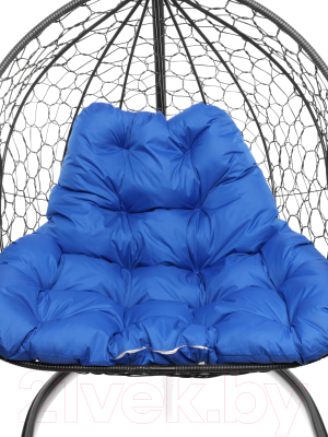 Кресло подвесное M-Group Для двоих / 11450410 (черный ротанг/синяя подушка)