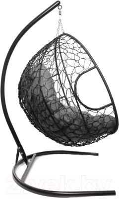 Кресло подвесное M-Group Для двоих / 11450409 (черный ротанг/серая подушка)