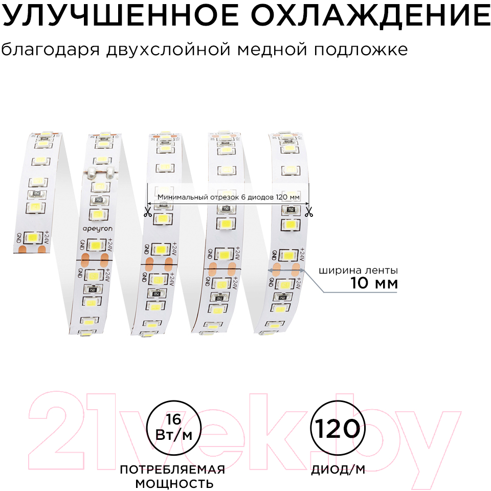 Светодиодная лента Apeyron Electrics SMD2835 / 00-342