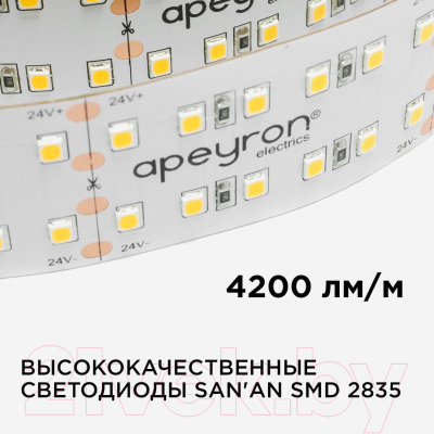 Светодиодная лента Apeyron Electrics ПРО SMD2835 / 00-306