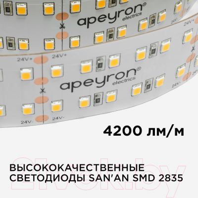 Светодиодная лента Apeyron Electrics ПРО SMD2835 / 00-316