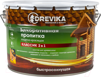 Пропитка для дерева Drevika 9л (дуб)