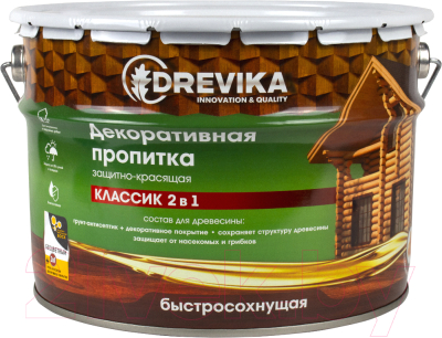 Пропитка для дерева Drevika 9л (тик)