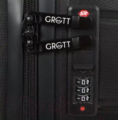 Чемодан на колесах Grott 227-PP005/3-24BLK (черный)