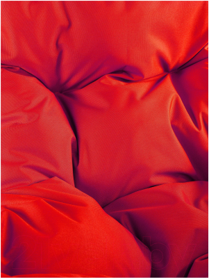 Кресло подвесное M-Group Капля Лори / 11530106 (белый ротанг/красная подушка)