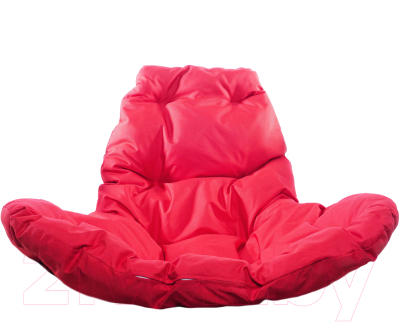 Кресло подвесное M-Group Капля Лори / 11530106 (белый ротанг/красная подушка)
