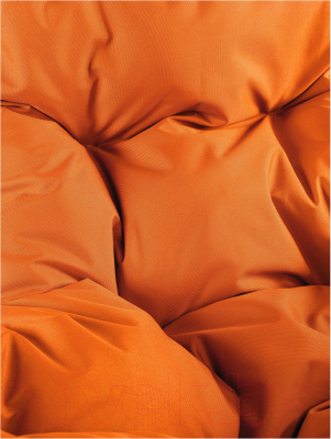 Кресло подвесное M-Group Капля Лори / 11530107 (белый ротанг/оранжевая подушка)