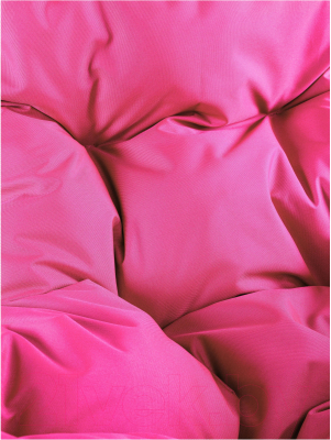 Кресло подвесное M-Group Капля Лори / 11530108 (белый ротанг/розовая подушка)