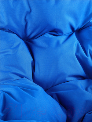 Кресло подвесное M-Group Капля Лори / 11530210 (коричневый ротанг/синяя подушка)